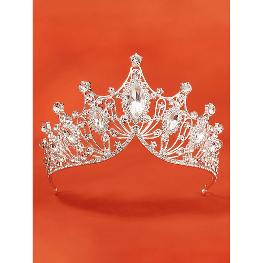Tiara de decoração de coroa de strass