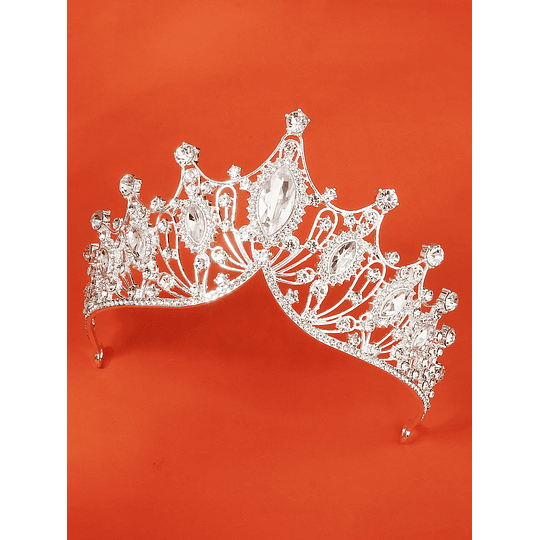 tiara de decoración de corona de diamantes de imitación