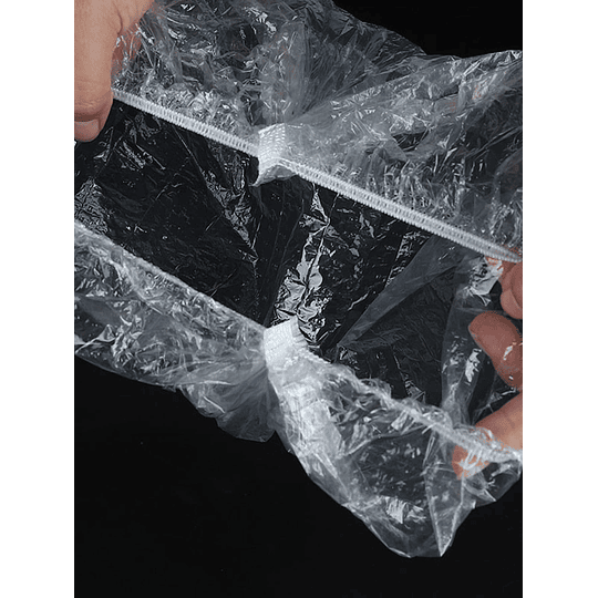 80 peças touca de banho transparente descartável à prova dágua