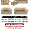 Capa elástica para sofá com padrão geométrico e capa de almofada de 1 peça
