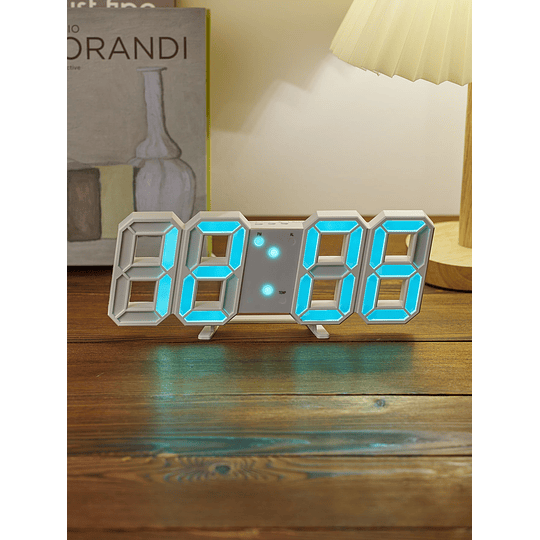 Branco Despertador digital Relógio