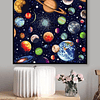 Planet Print DIY Diamond Unframed Painting