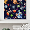 Planet Print DIY Diamond Unframed Painting