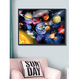 Planet Print DIY Diamond Pintura sem moldura