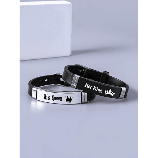 2pcs pulseira de decoração de carta masculina