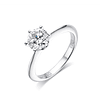 Real 1 quilates d cor moissanite anéis de casamento para mulher qualidade superior banhado a ouro branco 18k 100% 925 prata esterlina jóias