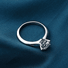 Real 1 quilates d cor moissanite anéis de casamento para mulher qualidade superior banhado a ouro branco 18k 100% 925 prata esterlina jóias