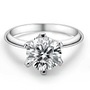 Real 3 quilates d cor moissanite casamento anéis para mulher 100% 925 prata esterlina espumante festa de noivado jóias finas