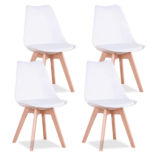 Lot de 4 chaises scandinaves design NAO