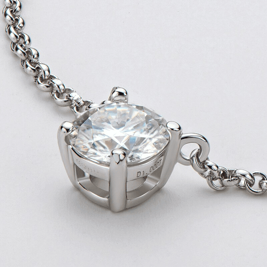 Real 1 quilates moissanite pingente colar 100% 925 prata esterlina espumante noivado festa de casamento jóias finas