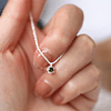 2021 jóias 925 prata esterlina colar cintilante corrente gargantilha verde pingente colar para mulher