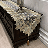 Bordado caminho de mesa americano mesa tv gabinete toalha de mesa com pendente de renda cômoda capa anti poeira