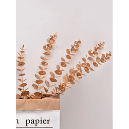 5 peças de folha de eucalipto artificial