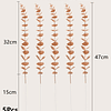5 peças de folha de eucalipto artificial