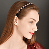 Faixas de cabelo moda pérola antiderrapante cristais elástica flor feminina faixa de cabelo aro bandana acessórios para o cabelo