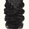 Extensões de cabelo humano encaracolado com clipe de 7 peças