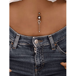 1 anel abdominal com detalhes em cristais