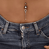 1 anel abdominal com detalhes em cristais