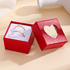2 peças anel de casal de zircão