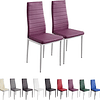 Conjunto de 6 Cadeiras de Sala de Jantar, Elegantes 9 Cores Disponíveis