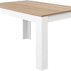 Mesa de sala de jantar extensível, mesa de sala de estar ou cozinha, acabamento em cor carvalho canadiano, modelo medidas: 140-190 cm (comprimento) x 90 cm (lar...