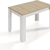 Mesa de sala de jantar extensível, mesa de sala de estar ou cozinha, acabamento em cor carvalho canadiano, modelo medidas: 140-190 cm (comprimento) x 90 cm (lar...