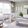 Mesa de sala de jantar extensível, mesa de sala de estar ou cozinha, acabamento em cor carvalho canadiano, modelo medidas: 140-190 cm (comprimento) x 90 cm (lar...