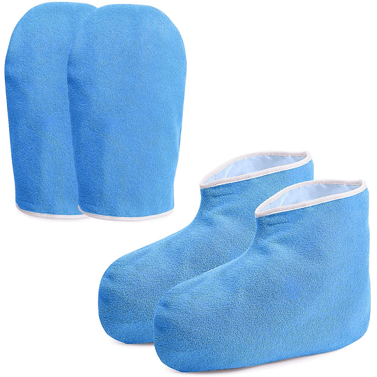 Cera de parafina botas luvas, luvas de banho de cera mão tratamento de pés spa cobertura, calor terapia com isolamento suave de algodão luvas pés cuidados com as mãos
