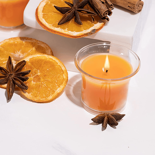 Velas aromáticas em copo transparente, velas perfumadas de cor branca, 12 horas de combustão, pacote de 4