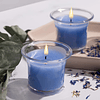 Velas aromáticas em copo transparente, velas perfumadas de cor branca, 12 horas de combustão, pacote de 4