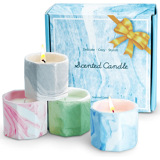 Velas perfumadas com aroma de limão, sal marinho sálvia, lavanda baunilha, âmbar mediterrânico, aroma decorativo, presente para aniversário e Natal