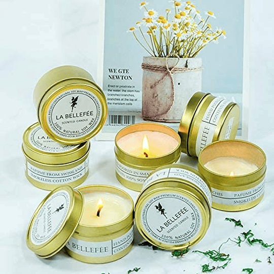 Velas perfumadas com aroma de limão, sal marinho sálvia, lavanda baunilha, âmbar mediterrânico, aroma decorativo, presente para aniversário e Natal