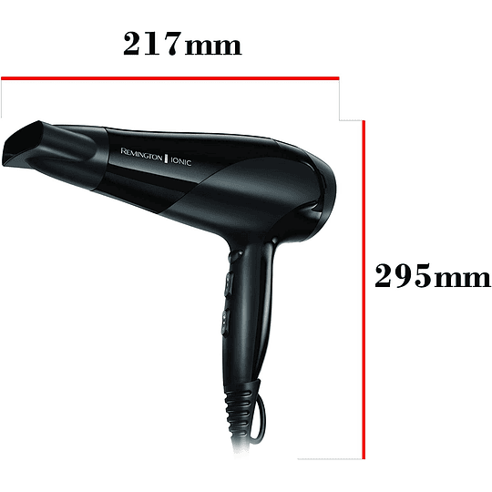 Secador de cabelo Ionic Dry 2200, iónico, sem crescimento, 2200 W, concentrador e difusor, 3 temperaturas, 2 velocidades, grelha traseira destacável, gancho para pe...