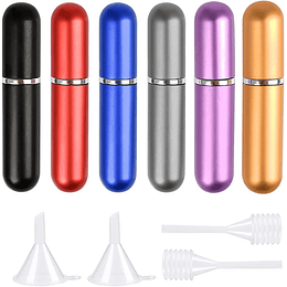 6 peças Atomizador de perfume de 5 ml garrafa vácuo pulverizador de perfume de tomizadores bomba recarregável doseador de perfume spray frasco para viagem