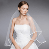 Véu de noiva branco com pente casamentos despedida de solteiros acessórios de fot...