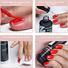 Livre de crueldade, Paris Lâmpada UV e LED, 48 W, conjunto completo de secador de unhas, gel manicure e pedicure - Kit Ruby com 6 vernizes semipermanentes, para unhas