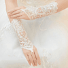Luvas Brancas de Noiva Em Renda Curtas Sem Dedos Artigo