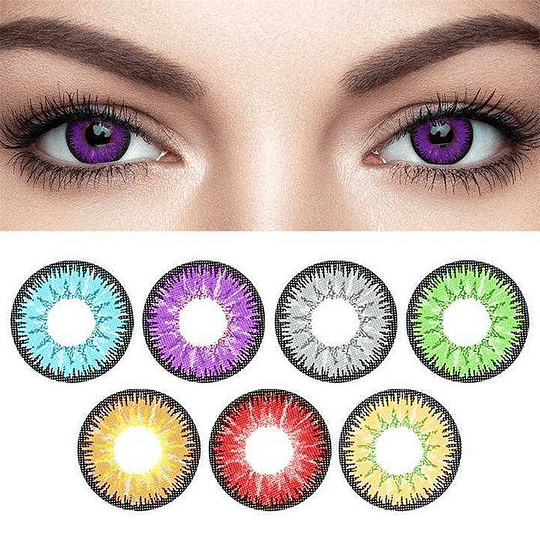 Novo Visual Lentes de Contacto Coloridas Para Homens e Mulheres, Não Graduados Duração, 1 Ano