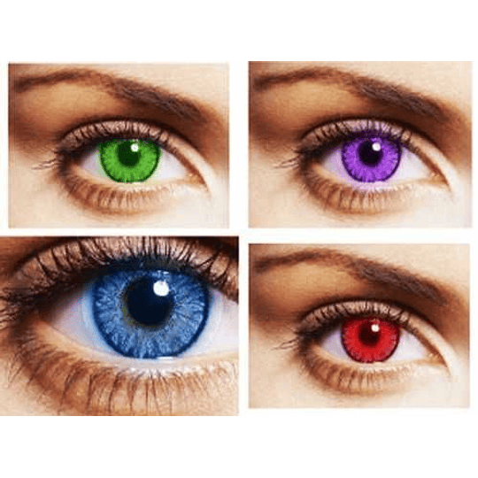 Novo Visual Lentes de Contacto Coloridas Para Homens e Mulheres, Não Graduados Duração, 1 Ano