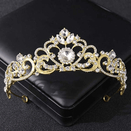 Tiara para noiva com pérolas e cristais acessório para o cabelo