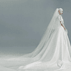Véu de noiva longo com pente de 2 camadas, branco ou marfim 3 metros