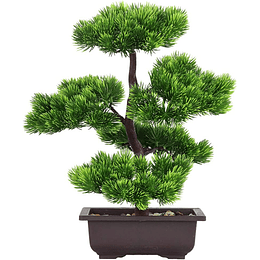 Bonsai artificial decoração de plantas falsas plantas artificiais em vasos plantas de bonsai de pinho japonês 33 cm de altura para decoração de casa tela de escritório