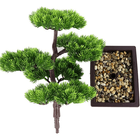 Bonsai artificial decoração de plantas falsas plantas artificiais em vasos plantas de bonsai de pinho japonês 33 cm de altura para decoração de casa tela de escritório