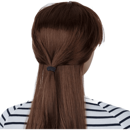 Elásticos Borracha de cabelo de 100 peças, faixa de cabelo elástica preta grande de algodão, fita elástica para cabelo grosso pesado e ondulado