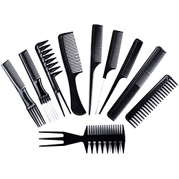 10 peças cabeleireiro profissional pente de fibra de carbono Salão Hair Styling cabeleireiro Combs conjunto