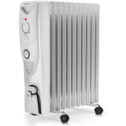 Radiador de óleo de 2500 W, 11 latas, 3 níveis de potência, termostato ajustável, temporizador, desligamento automático de segurança, aquecedor elétrico portátil com rod...