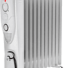 Radiador de óleo de 2500 W, 11 latas, 3 níveis de potência, termostato ajustável, temporizador, desligamento automático de segurança, aquecedor elétrico portátil com rod...