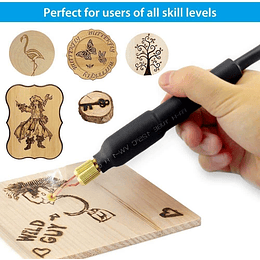 Máquina de pirografia para lenha Ferramenta de pirografia de artesanato de abóbora Kit profissional de queima de madeira (caneta de pirografia)