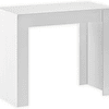 Mesa consola extensível até 140 cm - Dimensões fechadas: 78 x 90 x 50 cm - Material resistente - branco - ideal para a sua sala de jantar, sala de estar ou estudo