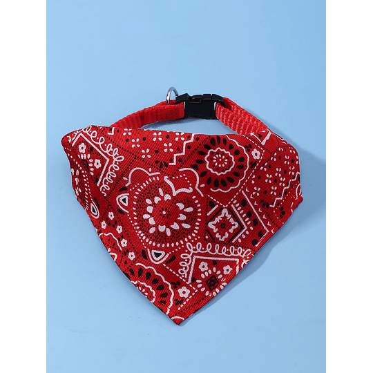 Coleira de bandana com estampa de flores